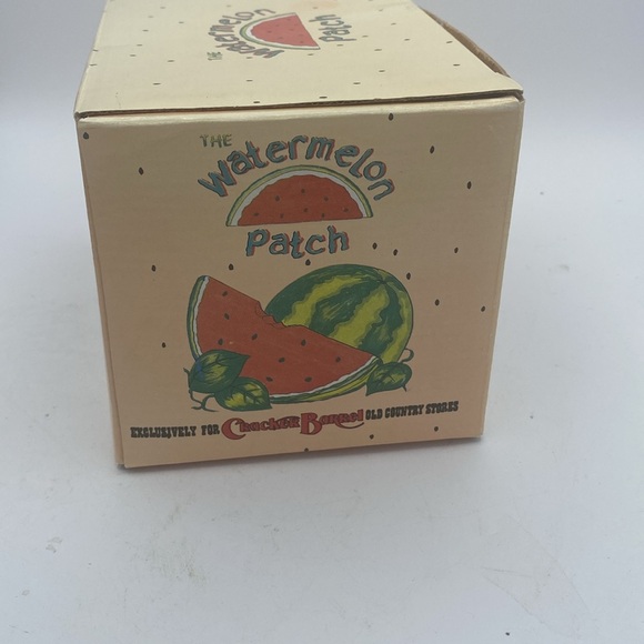 VTG  Cracker Barrel mini Watermelon ceramic Teapot w/ box - Picture 10 of 12